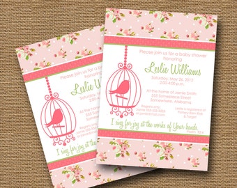 Vintage Baby Lamb Baby Shower Invitation DIY PRINTABLE Baby