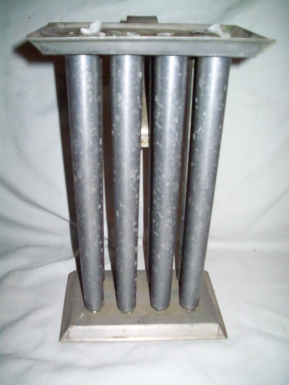 Vintage Metal Candle Mold 8 Molds with Handle 10 1/2