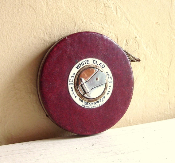 White Clad Lufkin Rule Company 100 Foot Steel Tape Measure