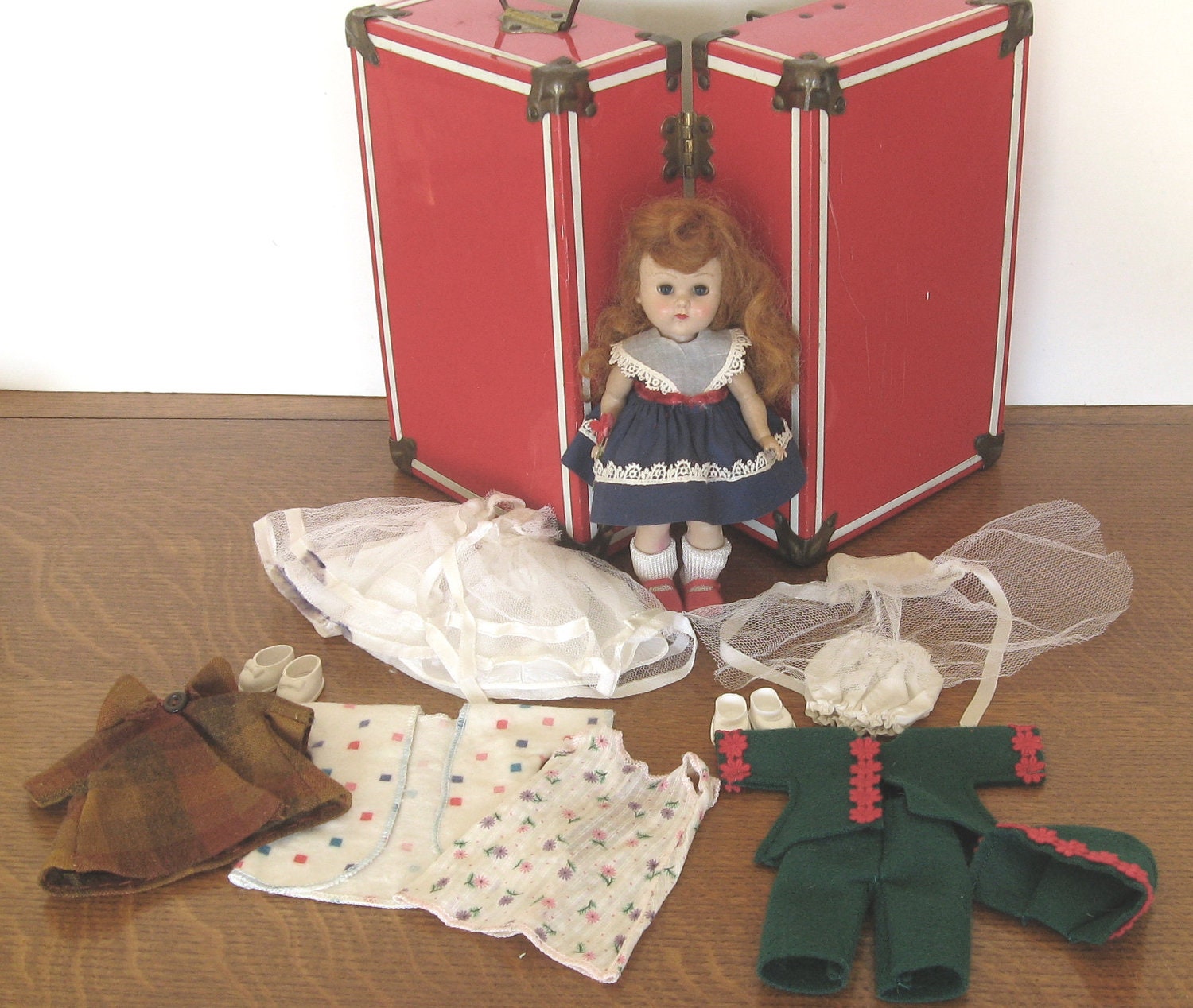 1950s Vintage Vogue Ginny Doll Lot Doll Trunk by PartyStreamers