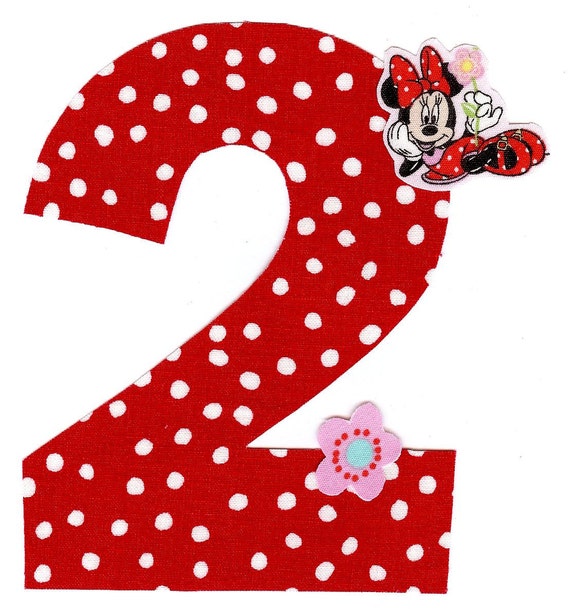 diy minnie mouse applique and number 2 iron on applique