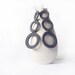 Grey Geometric Crochet Earrings / Dangle Hoop Earrings / Handmade Fashion Jewelry / Dark Cloud Grey / Modern crochet earrings / Gift ideas