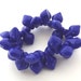 Czech Glass Beads, Blue Spade beads, 12x8mm - 15 beads