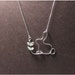 Reserved- Rabbit and Seedling Necklace, Sterling Silver Rabbit Necklace, Crystal beads