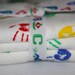 handprint burp cloths set of three