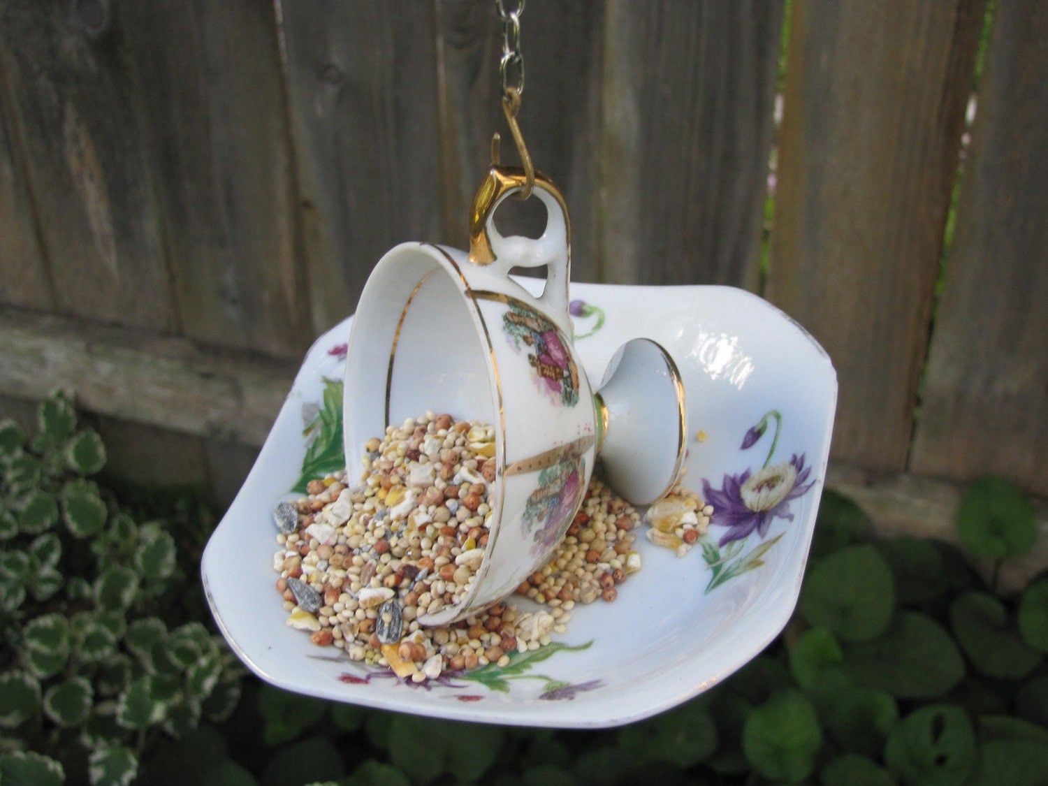 Tea Cup Bird Feeder 10
