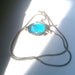 Blue Quartz Fish Pendant Necklace 1960s Vintage Jewelry Gift