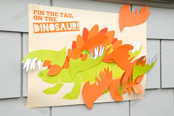 pin the tail on the dinosaur diy