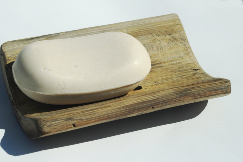 Large Bamboo Soap Dish Reclaimed Wood Bath or Kitchen Soap