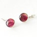 Real Tulip Petals Earrings - red burgundy handmade earrings - Variegated Hatch Tulip
