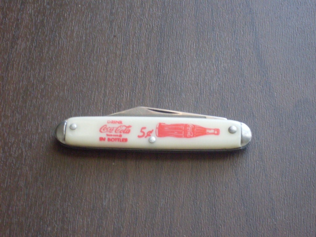 1940s Coca Cola Pocket Knife Single Blade
