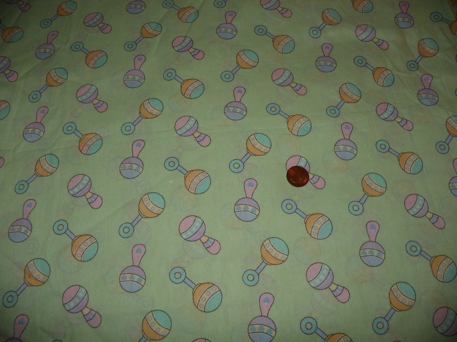 Adorable Baby Mint Green Fabric Nursery Baby Fabric Sold by Yard by a