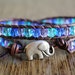 Elephant Bracelet, Leather Beaded Wrap Bracelet 2x, Multicolor Bracelet, Summertime Jewelry, Good Luck Elephant - 25% OFF SALE
