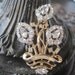 Trifari Rhinestone Flower Basket Brooch