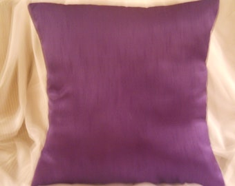 Pillow Cover, Purple Pillow Cover, Pillow Cushion, Decorative Pillow, Purple/Egg Plant Pillow, Satin Throw Pillow, Elegant Pillow.