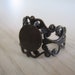 Filigree Ring Base: 10 Filigree Brass Ox Adjustable Ring Bases with 10mm Gluing Pad by BySupply