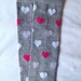Gray White Pink Polka Heart Baby Legs /Girl Leg Warmers