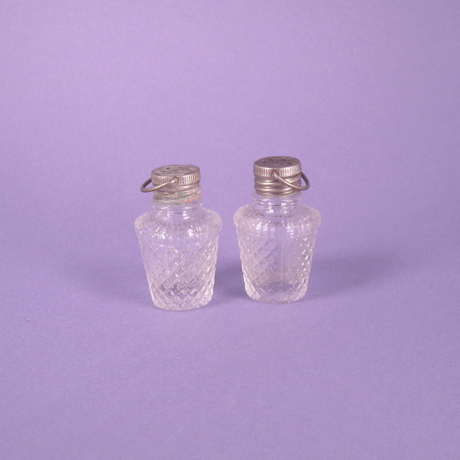 Tiny Glass Salt and Pepper with Handles Haute Juice