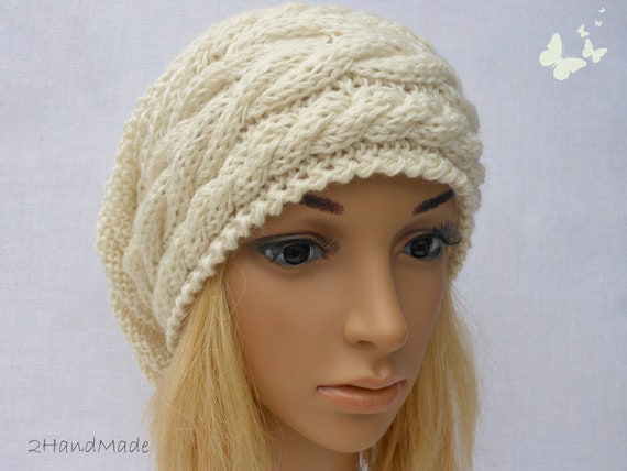 Slouchy Beanie Slouch Hats Oversized Baggy Cabled Hat Neck