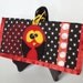 Felt Bird/Owl Purse/Wallet handmade accessory - Kawaii - black red white yellow