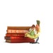 Red Book Collection - Fall Holiday - Home Decor - Cranberry Red Orange small book stack