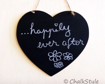 Large CHALKBOARD PHOTO PROP Heart Chalk Board for Rustic