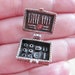 Vintage Silver Opening Picnic Basket Charm