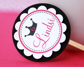 Punky Princess Cupcake Toppers - Set of 12