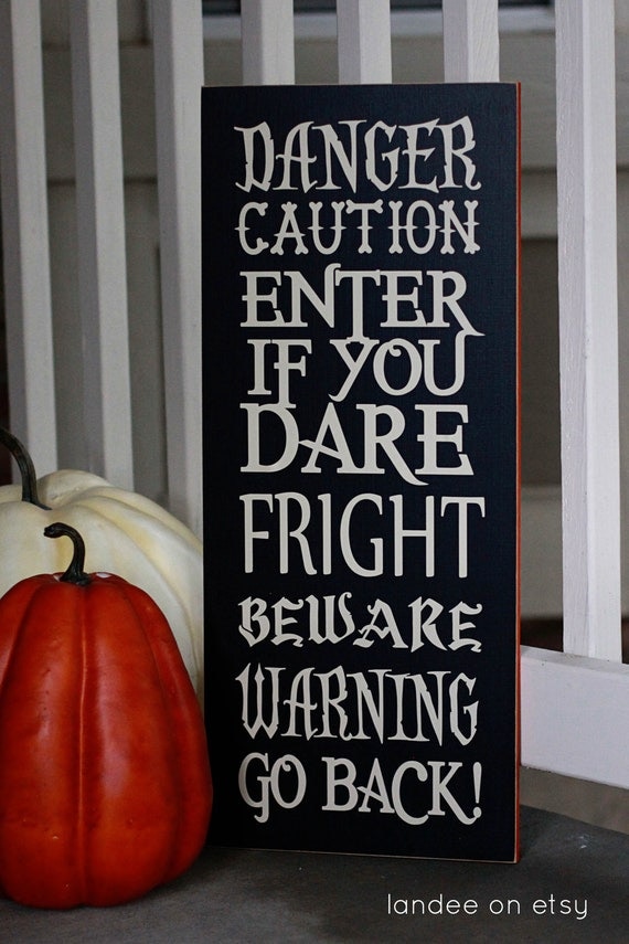 Enter If You Dare -- typography, subway art, Halloween