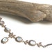 Vintage sterling mother of pearl & marcasite necklace bridal jewelry