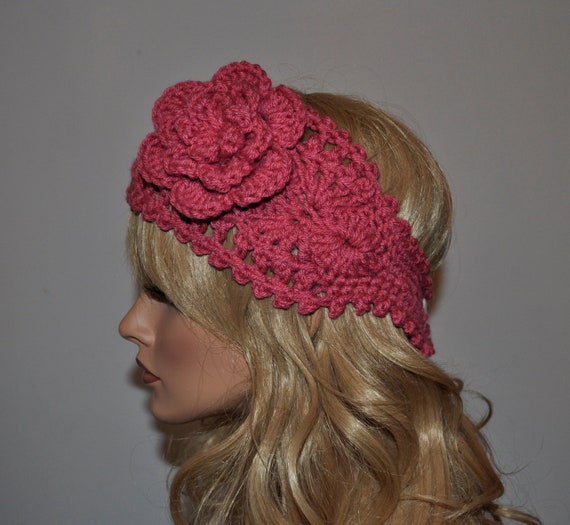 Items Similar To Crochet Ear Warmer, Handmade Crochet Headband With 