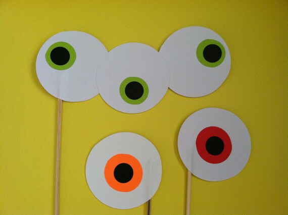 Eyeballs on a stick Wedding photo props photo booth props