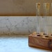 CLEARANCE Eco friendly Test Tube Spice Rack with cork stoppers in salvaged wood available in Red Elm.