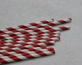 Red Striped Paper Straw, Pack of 50, Fourth of July, Valentine's Day Il_170x135