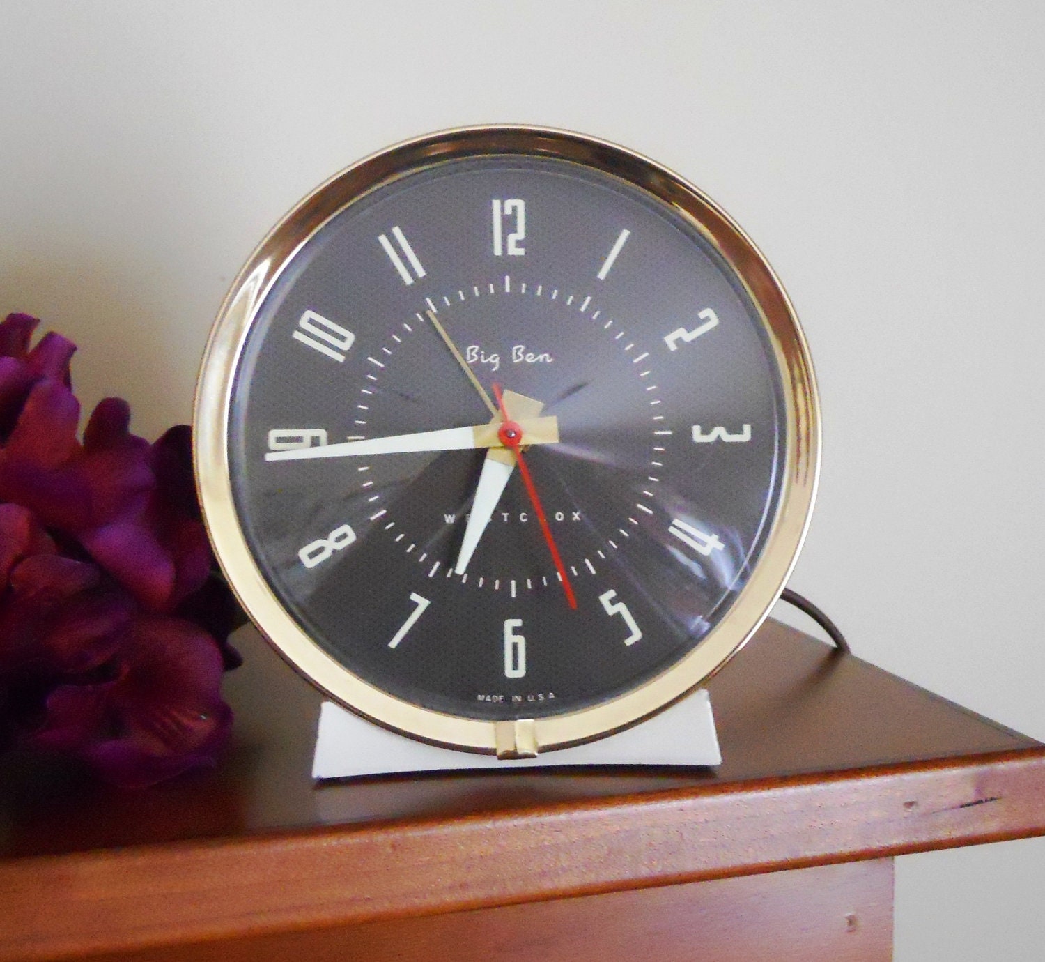 Retro Big Ben Westclox Electric Alarm clock by mamiezvintage