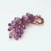 Purple Amethyst Brooch, Gemstone Brooch, Nature Jewelry