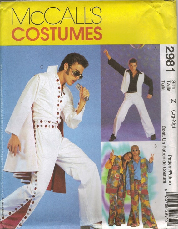 McCall's Costume Sewing Pattern 2981 Adult Elvis