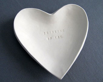 Sympathy Gift - Thinking of You Heart Shaped Bowl - Gift Packaged