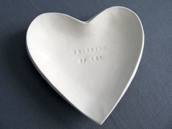 Sympathy Gift - Thinking of You Heart Shaped Bowl 