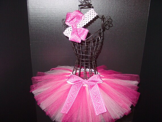 Tutu Skirt And Headband Two Piece Set Newborn To 6 Months Pink 7909