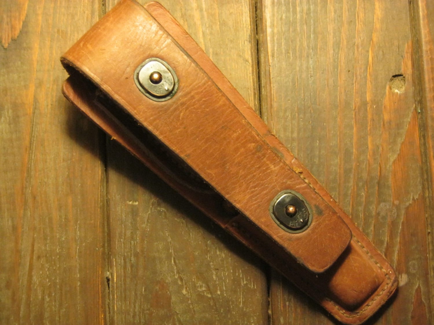 Vintage Leather Double Pocket Knife Sheath or by yesteryeaRedux