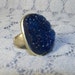 Navy Blue Large Druzy Ring