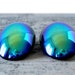 Vintage clip on earrings clip ons 80s peacock fashion plastic jewelry women 80s accessories