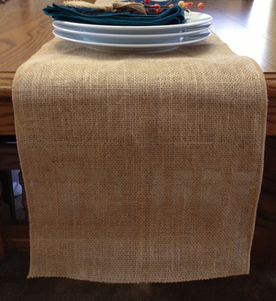 Burlap Table Runner You choose Width by 6 feet long Premium