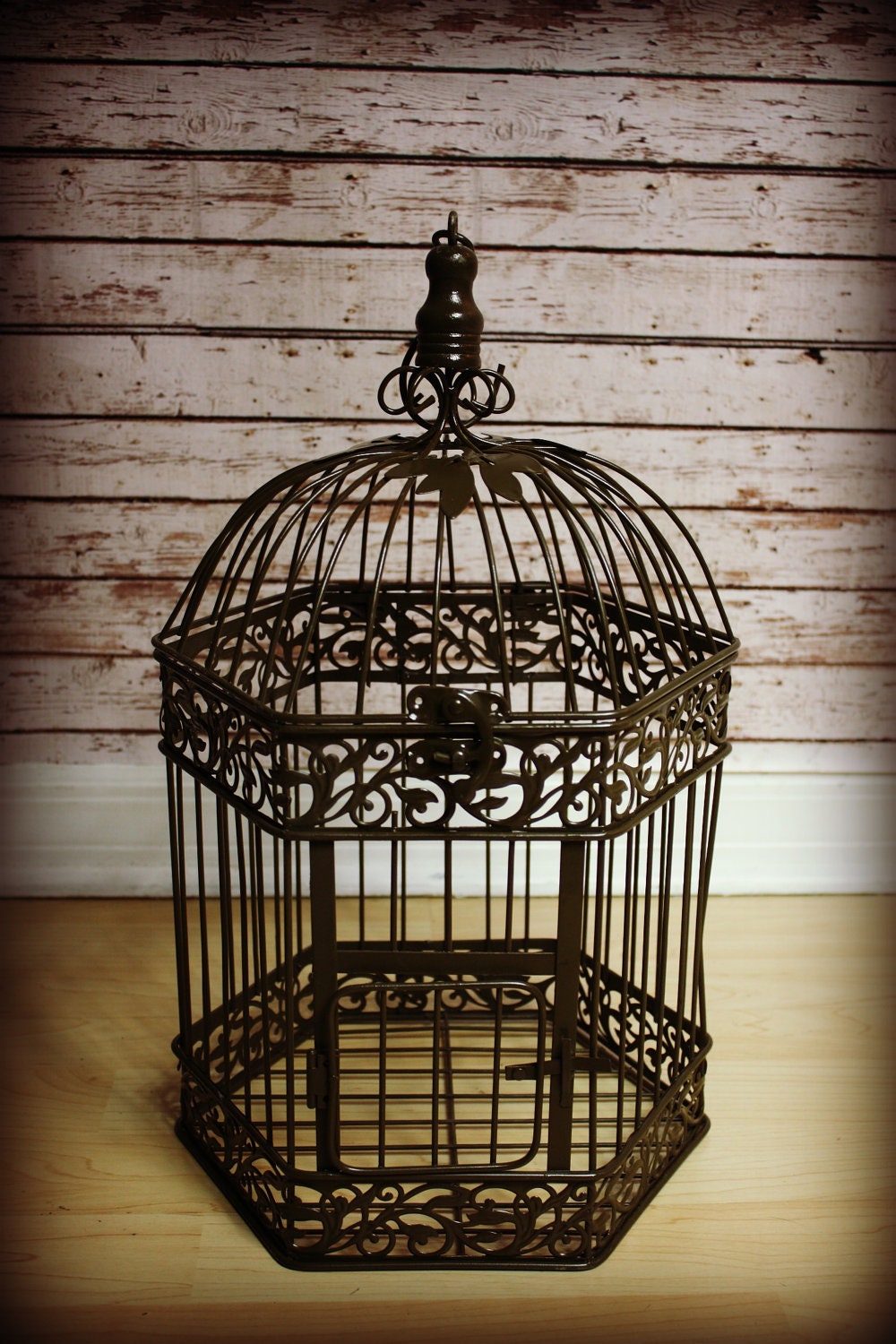 Large Vintage Bird Cage Wedding Card Holder-Home Decor-Vintage