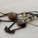 Aphrodite earrings-Exotic, Wire Wrapped,Embroidery,Chocolate,Rustic,Mixed Metals Chandellier,Unusual,Green,Tribalis,Chocolate