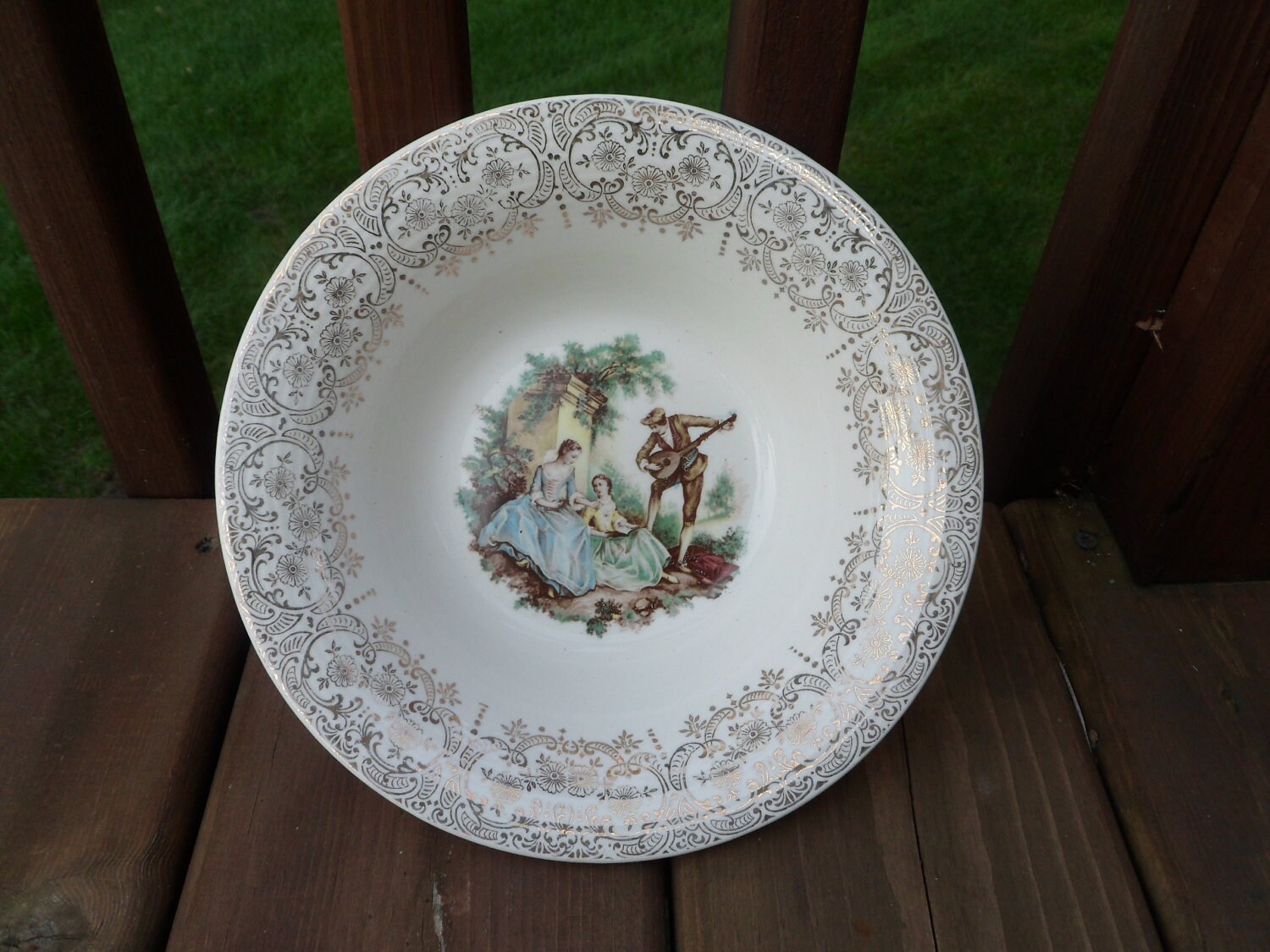 Triumph American Limoges China Bowl Serenade Pattern Soup