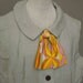 60s Gray Linen With Psychedelic Tie Sleeveless Summer Day dress Plus size