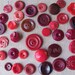 Vintage Lot of 34 Assorted Red Plastic Buttons