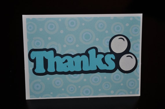 items similar to bubble thank you notes on etsy
